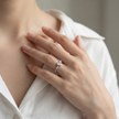 Emerald Cut Marquise CZ 925 Sterling Silver Ring for Women