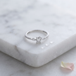 Emerald Cut Marquise CZ 925 Sterling Silver Ring for Women