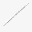 Geometric Chain Diamond Adjustable Silver Bracelet for Women