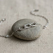 Geometric Link Charm 925 Sterling Silver Bracelet for Women