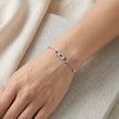 Geometric Link Charm 925 Sterling Silver Bracelet for Women