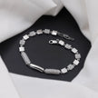 Geometric Diamond Link Silver Bracelet for Women