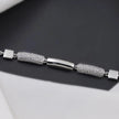 Geometric Diamond Link Silver Bracelet for Women