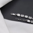 Geometric Diamond Link Silver Bracelet for Women