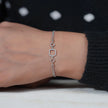 Geometric Diamond Adjustable Silver Bracelet for Women