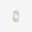 Geometric Dual Tone Diamond Pattern Ring on Hand