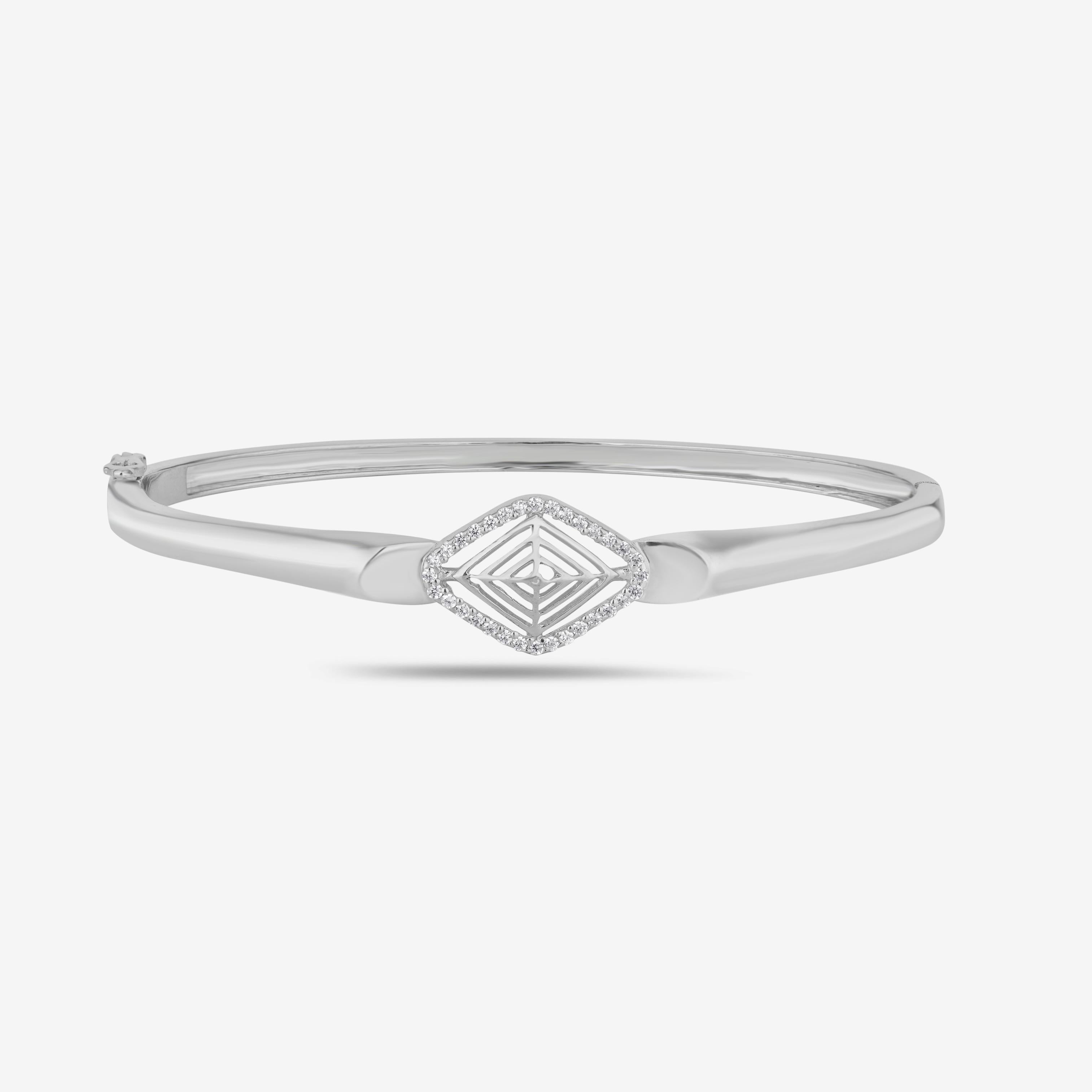 Geometric Diamond Grace Silver Bracelet for Women