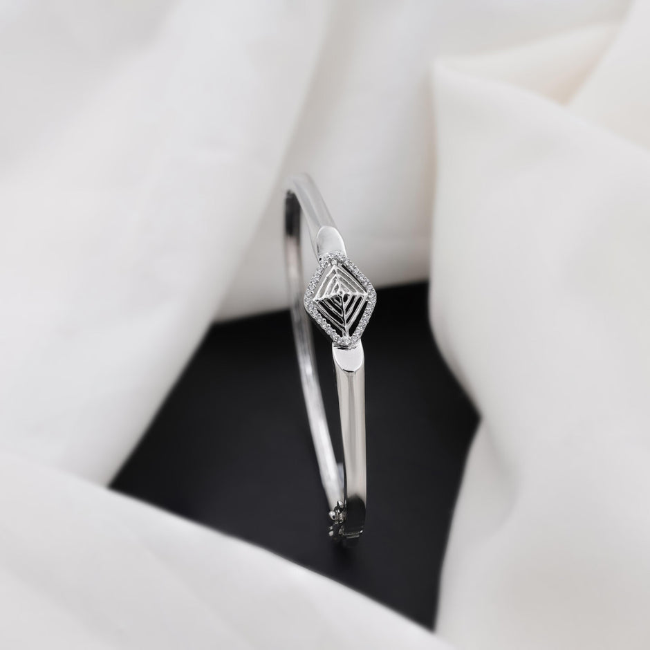 Geometric Diamond Grace Silver Bracelet for Women