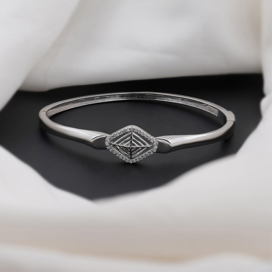 Geometric Diamond Grace Silver Bracelet for Women