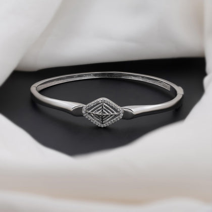 Geometric Diamond Grace Silver Bracelet for Women