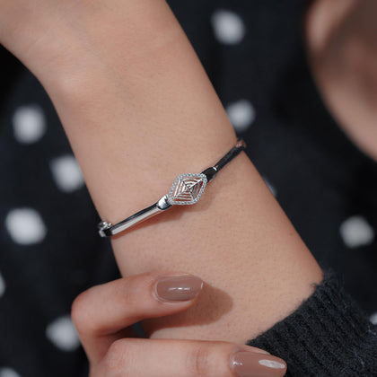 Geometric Diamond Grace Silver Bracelet for Women