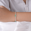 Green Butterfly Diamond Adjustable Bracelet for Women