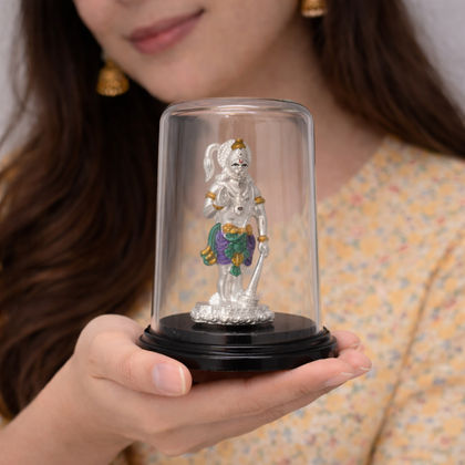 Hanuman Ji Murti with Glass Cover