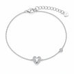 Heart Charm 925 Sterling Silver Bracelet for Women