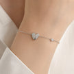 Heart Charm 925 Sterling Silver Bracelet for Women