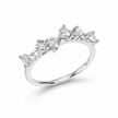 925 Sterling Silver Five Heart CZ Diamond Ring for Women