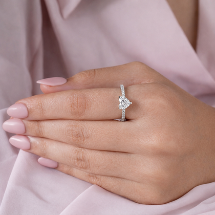 Heart Cut CZ Diamond Ring