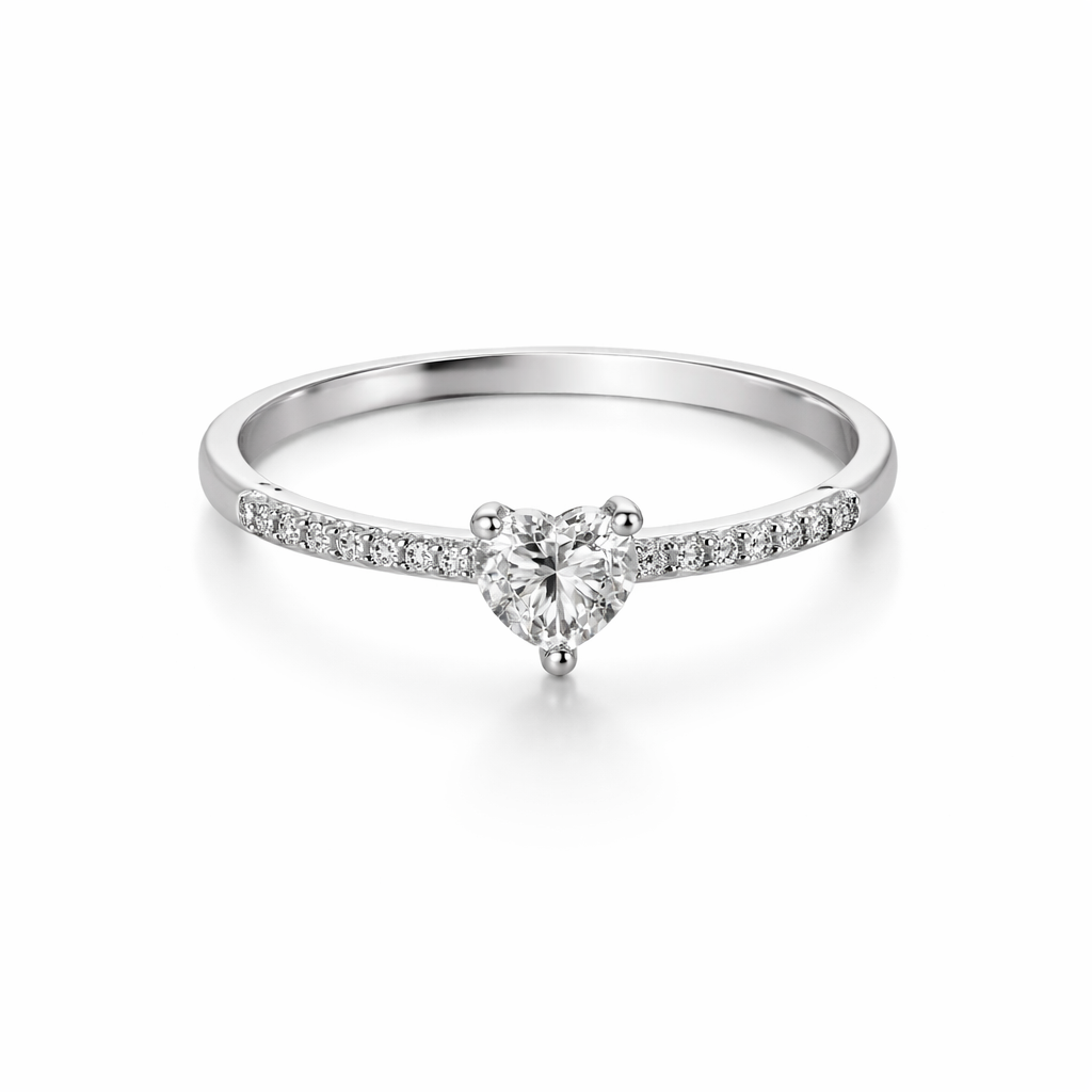 Heart Cut CZ Diamond Ring