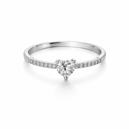 Heart Cut CZ Diamond Ring