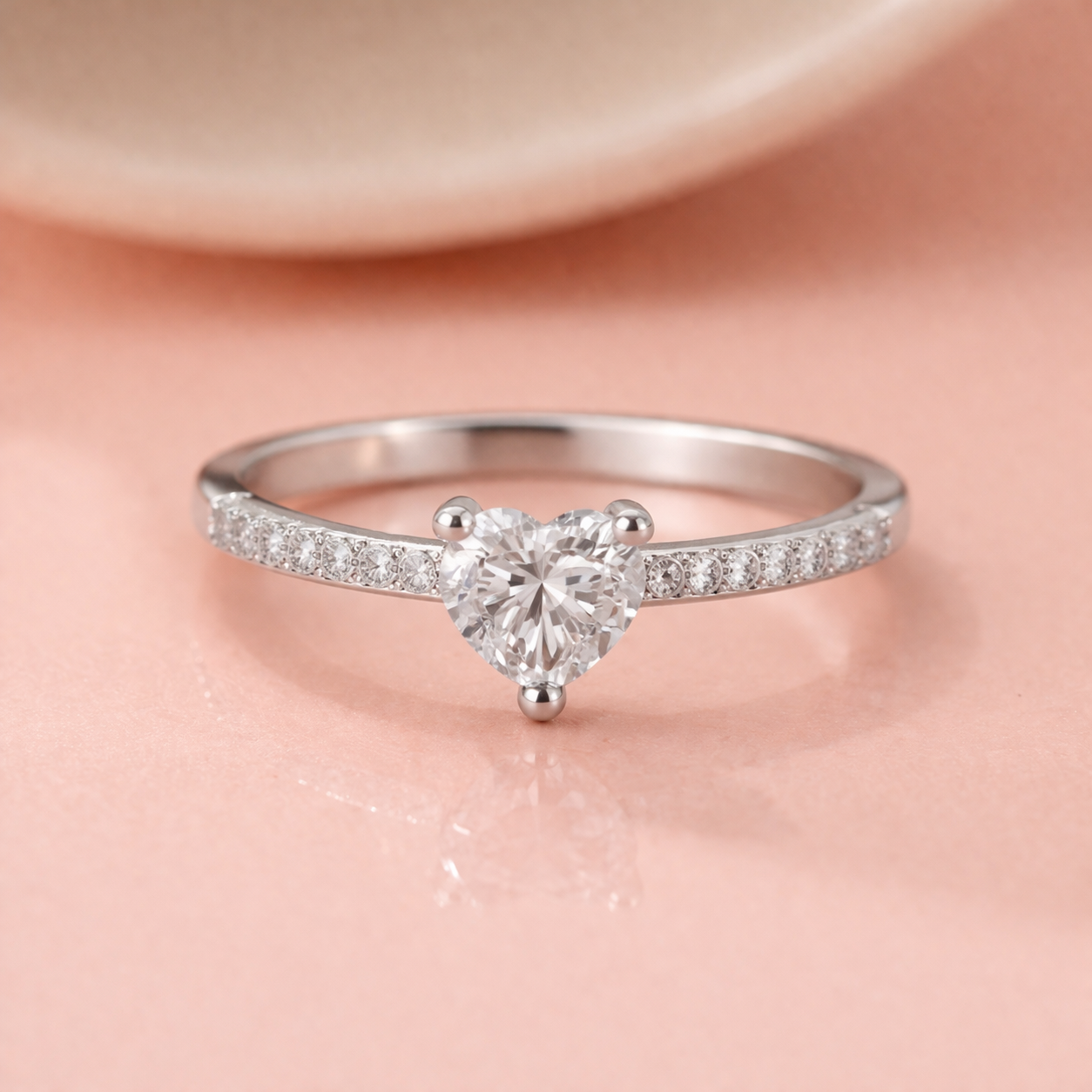 Heart Cut CZ Diamond Ring