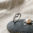 925 Sterling Silver Open Heart CZ Ring with Triple Heart Accents.