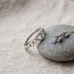 925 Sterling Silver Open Heart CZ Ring with Triple Heart Accents.