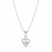 Heart Diamond 925 Sterling Silver Pendant Chain for Women