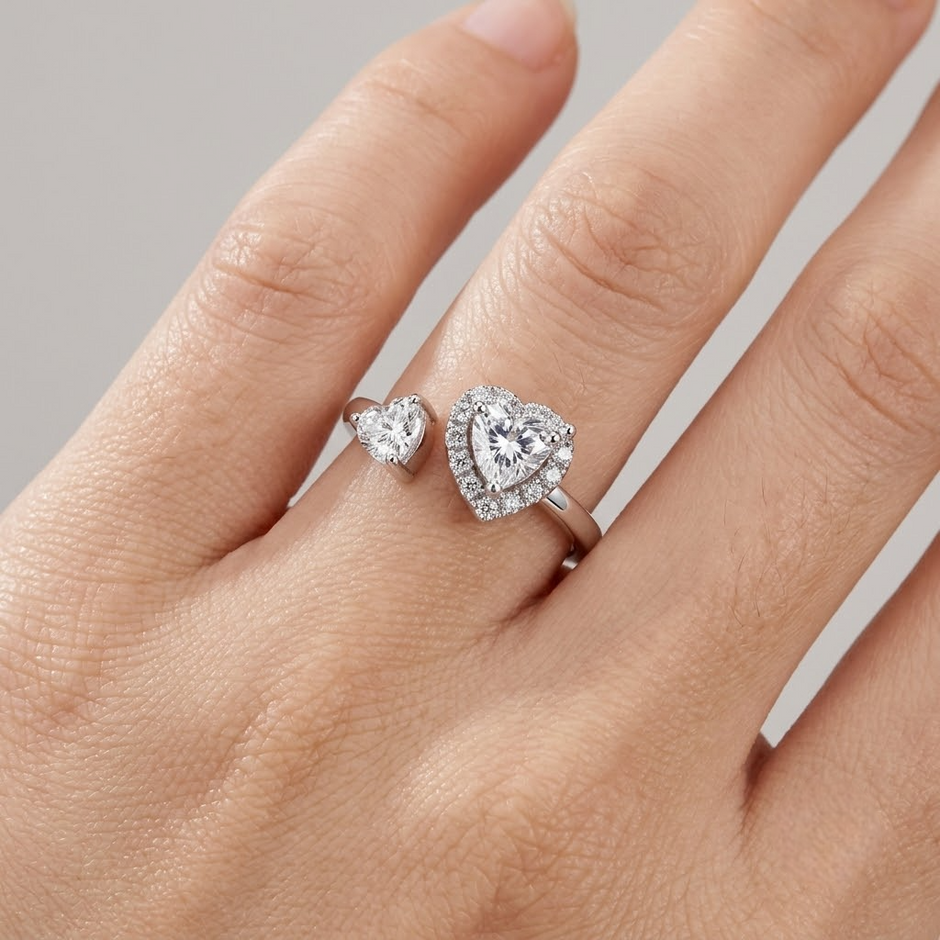 925 Sterling Silver Baguette CZ Half Eternity Band Ring for Women