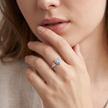 925 Sterling Silver Baguette CZ Half Eternity Band Ring for Women