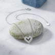 Heart Pearl Diamond 925 Sterling Silver Pendant Chain for Women