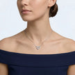 Heart Pearl Diamond 925 Sterling Silver Pendant Chain for Women