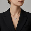 Heart Pearl Diamond 925 Sterling Silver Pendant Chain for Women