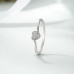 Heart Shape CZ Diamond Minimal Ring