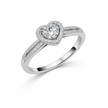 Heart-cut Moissanite Diamond Ring