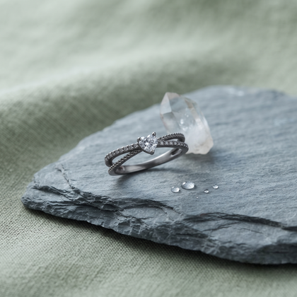 Heart Solitaire CZ Ring in 925 Sterling Silver for Women