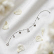 Heart & Crystal Charm 925 Sterling Silver Bracelet for Women
