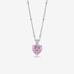 Heart Shape Radiance Diamond 925 Sterling Silver Pendant Chain for Women