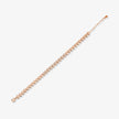 Heart Tennis Diamond Adjustable Rose Gold Bracelet for Women