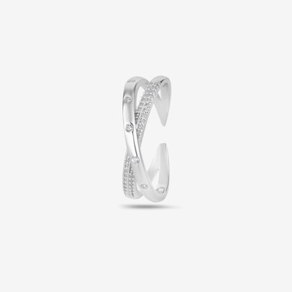 Infinity 925 Sterling Silver Ring on Hand
