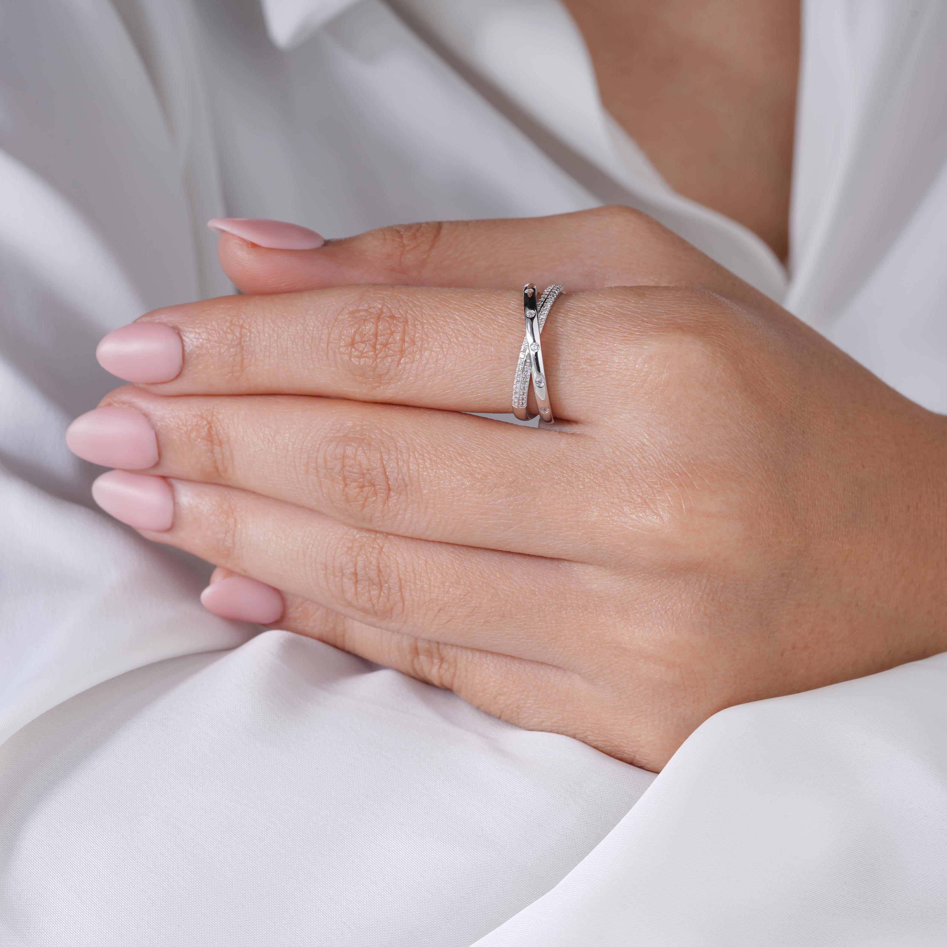 Infinity 925 Sterling Silver Ring on Hand