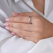 Infinity 925 Sterling Silver Ring on Hand