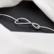 Infinity Diamond Silver Bracelet for Women