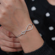 Infinity Diamond Silver Bracelet for Women