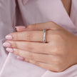 Infinity Design Diamond Ring on Hand