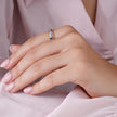 Infinity Design Diamond Ring on Hand