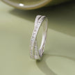 Infinity Design Diamond Ring on Hand