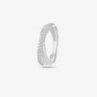 Infinity Design Diamond Silver Ring on Hand