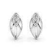Leaf Diamond 925 Sterling Silver Stud Earrings for Women