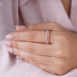Leaf Design CZ Diamond Rose Gold Ring