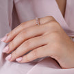 Leaf Design CZ Diamond Rose Gold Ring